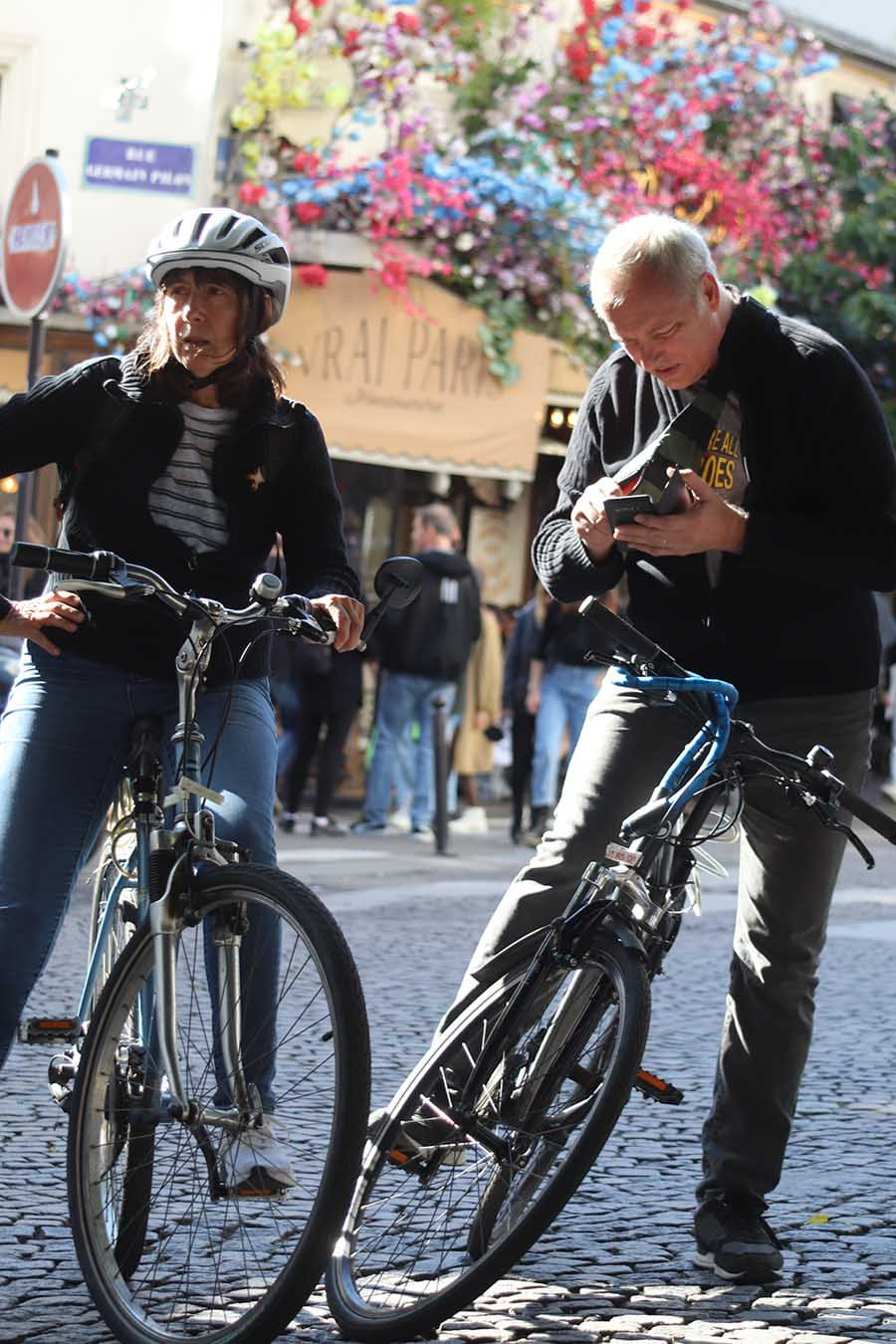 Cyclists, Montmartre Cyclists, Montmartre - Photograph by Gavin Cologne-Brookes