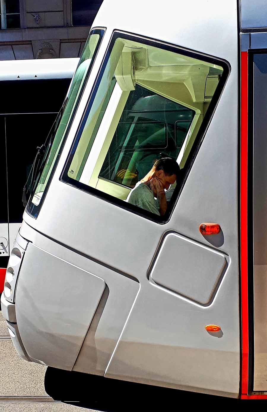 Prague Tram Passenger Prague Tram Passenger - Photograph by Gavin Cologne-Brookes