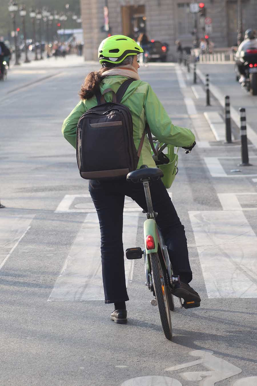 Vélibiste, Rue de Rivoli Vélibiste, Rue de Rivoli - Photograph by Gavin Cologne-Brookes